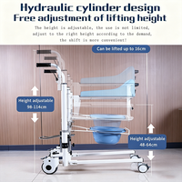 Dispositivo Hidráulico de Altura Ajustable para Mover Pacientes, Herramienta Médica de Enfermería para Discapacitados y Ancianos, Silla Elevadora para Transferencia de Pacientes
