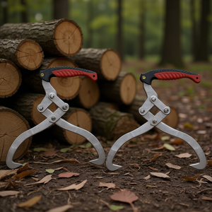 Manipulador de Leños Plateado D0100HH7938 con Mango de TPR para Mover Leña, Uso en Exteriores - Product Image 2