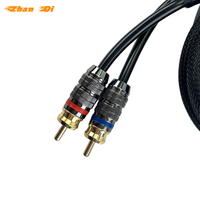 Câble RCA audio pour voiture avec 4 connecteurs, 2 m, âme en cuivre torsadée, avec garantie d'un an pour CarPlay filaire