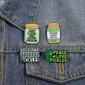 Meistverkaufter Großhandels-Anstecker für Gurken-Liebhaber mit 'Peace Love' und Weichem Emaille, Individuelles Logo-Abzeichen, Anstecknadel - Product Image 5