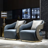 Italienische Luxushäuser individuelle Möbel minimalistische moderne Ledersofas Luxus große Einheiten Wohnzimmer mit Pull-Points