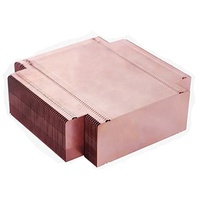 Radiateur à ailettes en cuivre haute densité pour alimentation électrique, dissipateur thermique de CPU d'ordinateur industriel, personnalisable, série 6000, découpe de cuivre