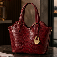 Sac fourre-tout en cuir PU pour femme, sac à main gaufré effet crocodile, grande capacité, sac à bandoulière, sacs de créateur