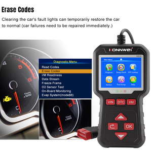 Hot bán phổ OBD2 Scanner công cụ chẩn đoán konnwei kw320 12V Xe hệ thống động cơ lỗi mã đọc với 1 năm bảo hành - Product Image 5