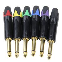 Connecteurs de câble de haut-parleur à broches de 6,35 mm (1/4 pouce) à code couleur (rouge, jaune, vert, bleu, violet) pour bornes d'amplificateur - Vente en gros