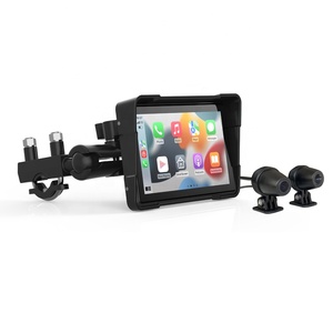 Monitor DVR de <span class=keywords><strong>5</strong></span> <span class=keywords><strong>Pulgadas</strong></span> para Motocicletas, Impermeable, con Doble Cámara, Bluetooth, WiFi 5G, Pantalla Táctil, CarPlay, Android Auto, Cámara de Reversa - Product Image 1