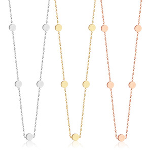 สร้อยคอจี้ทรงเรขาคณิตแบบมินิมอล วัสดุสแตนเลส สำหรับผู้หญิง แฟชั่นลำลอง - Product Image 2