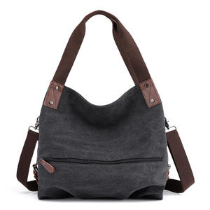 Bolso de mano <span class=keywords><strong>y</strong></span> bandolera personalizado informal convertible barato largo de una sola correa para mujer, bolso de mensajero de lona juvenil a la moda - Product Image 5