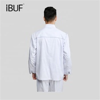 Veste de chef de cuisine blanche à double boutonnage, uniforme de ménage