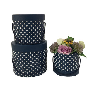 Nuovo round dot set di tre <span class=keywords><strong>fiori</strong></span> di carta di caramella contenitore di regalo scatola rosa bouquet pacchetto <span class=keywords><strong>fiori</strong></span> - Product Image 4