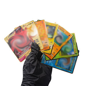 Échantillon gratuit de carte de jeu personnalisée avec logo, carte de jeu en métal, dessin animé mignon, carte de jeu en métal doré - Product Image 1