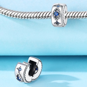 <span class=keywords><strong>925</strong></span> <span class=keywords><strong>ALE</strong></span> Abalorios de Plata con Zirconia de Color Corazón Eterno, Clip de Posicionamiento, Hebilla de Fijación con Símbolo de Eternidad, Accesorios de Joyería DIY - Product Image 5