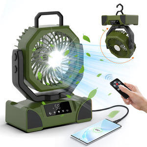 Ventilador de batería recargable F14 10000mAh con Banco de energía de luz LED 360 rotación 3 en 1 Gancho de soporte colgante VENTILADOR DE Camping resistente a la intemperie - Product Image 4