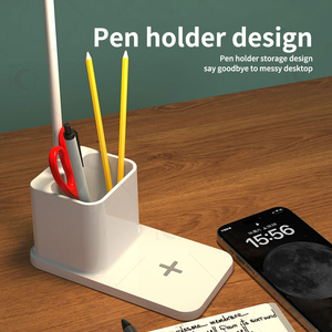 Hiện đại LED bàn đèn với không dây sạc linh hoạt PC chủ bút đứng 3 tốc độ mờ có thể sạc lại cung cấp điện cho đọc sách - Product Image 4