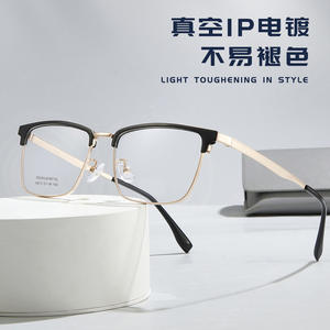 กรอบแว่นตาโลหะพรีเมียมสำหรับผู้ชาย ทรงสี่เหลี่ยมเต็มกรอบ รุ่น 8073 ดีไซน์อัลลอยด์สวมใส่สบาย ผลิตที่ตานหยาง - Product Image 4