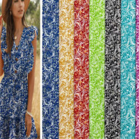 Haute couture 100% Polyester Georgette mousseline de soie robe matériel tissu imprimé Floral motif résistant à l'eau pour les vêtements