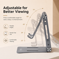 Support de téléphone portable pliable en métal de poche, mini, avec base antidérapante, compatible avec les téléphones et tablettes, idéal pour le camping et les voyages, conforme aux normes de sécurité
