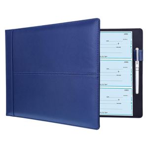7 Ring Business Book <b>Binder</b>, 600 Check Capacity With Clear Vinyl Pouch Bill Keeper - Product Image 6