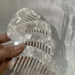 Kinling OEM Hot Selling Koreaanse INS Retro Textuur Acetaat Plaat Haarstyling Kam Mini Klein Simpele Franse Haarkam Vrouwelijk - Product Image 2