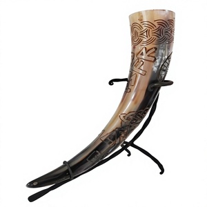 Antique Ox Horn American Style Old Fashioned Glass Christmas Beer Mug Eco-Friendly Dishwasher Safe Portable Lightweight Bamboo - Product Image 2