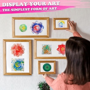 Çocuklar sanat ve zanaat boyama kiti eğitim elektrikli boya Spin sanat makinesi boyama boyama için fırıldak oyuncağı çizim sanat malzemeleri - Product Image 4