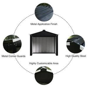 Durable Galvanised Steel Outdoor Metal Sun Garden Field Mower Storage Tool Shed for Patio Pet <strong>Dog</strong> <strong>House</strong> Rodent Proof Rot Proof - Product Image 5