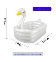Piscine gonflable pour enfants en forme de canard, en PVC, épaissie et résistante à l'usure, pour les activités de natation et de baignade