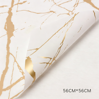 Papier d'emballage pour fleurs à motif marbré rose, blanc et bleu, très vendu, pour la décoration de bouquets