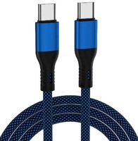 Kabel Pengisi Daya Cepat 5A 60W PD USB ke Type-C/Micro/IOS 1 Meter/3.3 Kaki Hitam/Perak/Biru/Merah, Terlaris