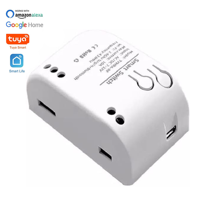 Smart WiFi Wireless Relay Switch Module 1 Channel USB 5V AC/DC 7-32V Tuya Smart Life App Remote Control Work with Alexa Google