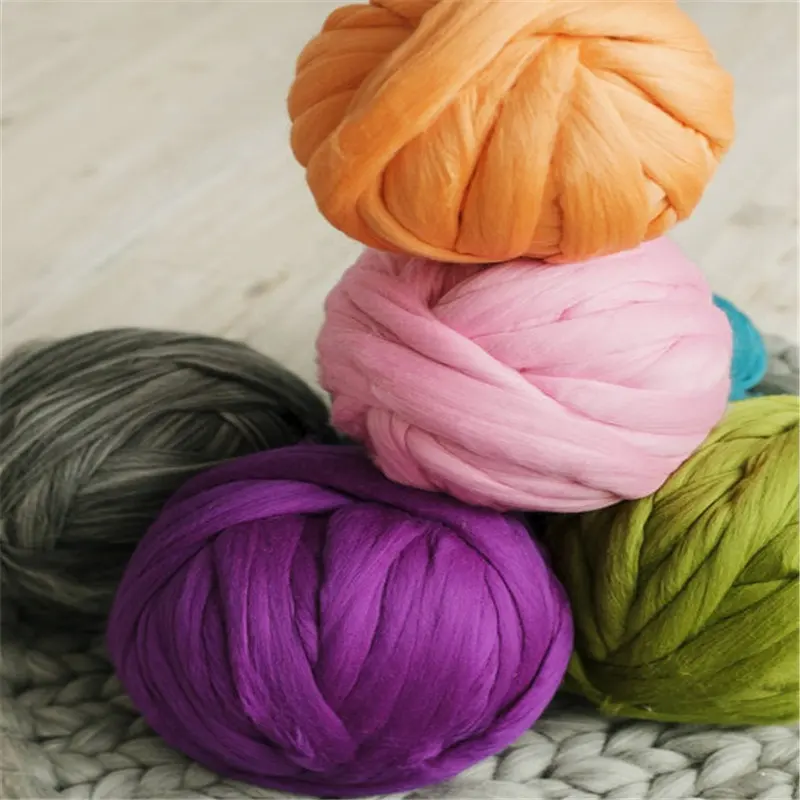 Merino Roving Wool Tops Hot Sale Arm Knitting Yarn Giant Wool Yarn Chunky Merino Wool Yarn