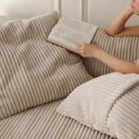Fabricant chinois de textiles de maison, tissu en flanelle 100% polyester, tissu en velours côtelé pour canapés, vestes, chapeaux et housses de coussins