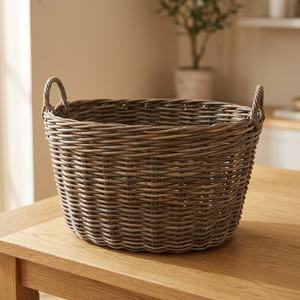 Panier à linge en osier d'origine indonésien de haute qualité avec oreilles ou poignées - Product Image 2