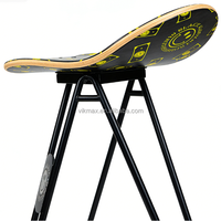 Tabouret de skateboard pliable portable multifonctionnel pour le camping en plein air, la pêche, chaise de skateboard pliable