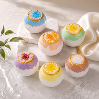 Bombe de bain au sel naturel, huile essentielle biologique, boule de bain effervescente, sel de bain relaxant et hydratant, coffret cadeau