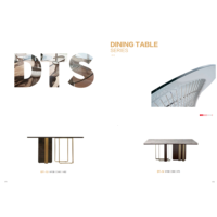 Table à manger d'appoint moderne de luxe en verre trempé avec cadre en acier inoxydable au design classique Zhenye - Catalogue de produits