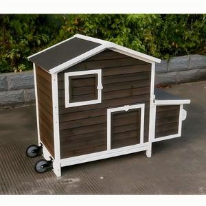 Grande cage à poules d'extérieur en bois à double étage, avec toit imperméable et anti-UV, isolée pour la chaleur, pour petites races, maison pour animaux de compagnie, tout usage - Product Image 2