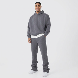 Conjunto Deportivo de Sudadera con Capucha y Pantalones Jogger 2 en 1, Unisex, Personalizado, con Estampado Acid Wash, de Algodón Grueso, Talla Grande, 2026 - Product Image 1