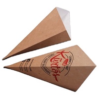Disposable French Fries Paper Cone Snack Food Packaging Kraft Paper Chips Cone
