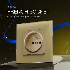 <span class=keywords><strong>Prise</strong></span> murale électrique française blanche, noire, dorée, grise, 2P+<span class=keywords><strong>T</strong></span>, <span class=keywords><strong>prise</strong></span> <span class=keywords><strong>de</strong></span> <span class=keywords><strong>courant</strong></span> avec cadre en verre, prises européennes avec cadre en verre, <span class=keywords><strong>16A</strong></span> - Product Image 2