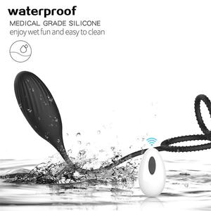 <span class=keywords><strong>Vibratore</strong></span> Anale con Doppi Anelli per il Pene Massaggiatore <span class=keywords><strong>Prostatico</strong></span> con Telecomando, Plug Anale con 10 Modalità di Vibrazione per Uomo - Product Image 4