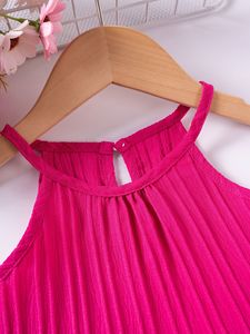 Roupa das meninas do estilo novo verão bonito babados suspensórios + Wide-leg calças terno das crianças - Product Image 4