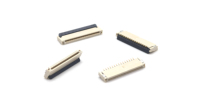 Conector FPC YZTECH de 1.0 mm, Inserción Frontal y Abatimiento Trasero, H2.0 mm, Completamente Dorado, Embalaje en Rollo, Modelo 15P FPC1.0-15P