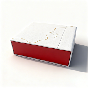 Boîte à bijoux de luxe à double porte, boîte à bijoux pour collier, boucles d'oreilles, anneaux, emballage, boîte à bijoux à rabat magnétique - Product Image 3