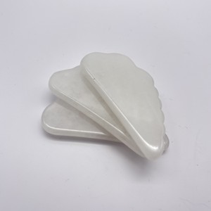 Best Price Natural White Jade and Quartz Gua Sha Facial <b>Massager</b> for Skin - Product Image 4