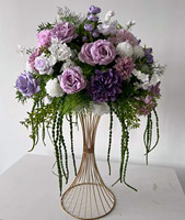 PPS Hot Sale Kunstmatige 50cm Paarse Bloemenbal Tafeldecoratie Paarse Bloemenbal voor Bruiloft Evenement Decoratie