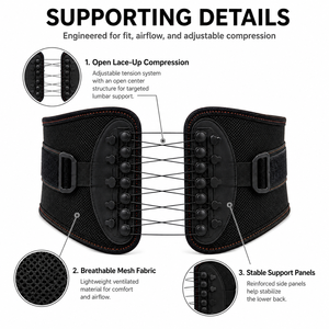 BOAN OEM Individuelles Logo Lendenwirbelstütze mit Seilzug Rückenbandage aus Harz 1 Jahr Garantie Großhandel Private Label <span class=keywords><strong>VCORE</strong></span> - Product Image 3