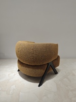 Nouveauté tissu fauteuil de salon en cuir véritable salon chaise de loisirs velours d'agneau hall d'hôtel canapé de réception en bois massif