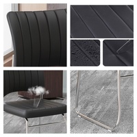 Chaise de bureau exécutive moderne sans accoudoirs en cuir, dossier haut ergonomique pour hôtel et bureau à domicile, structure en acier