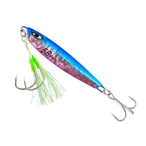 High Quality Stock 48g 58g 78g Jigging Lure saltwater Metal Jig For Long Casting 3D Color Jigs